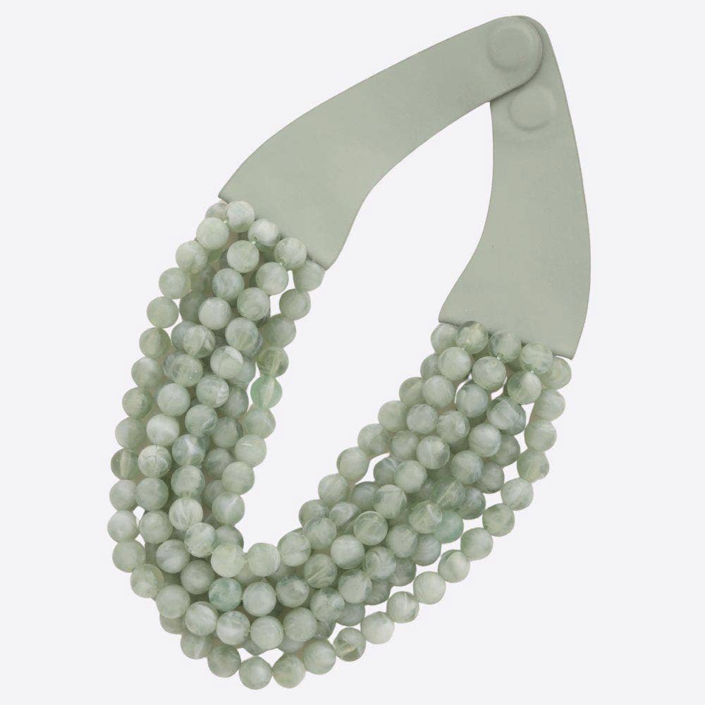 *BEST* NEW BELLA CHUNKY BEADED LAYERED MAGNETIC NECKLACE