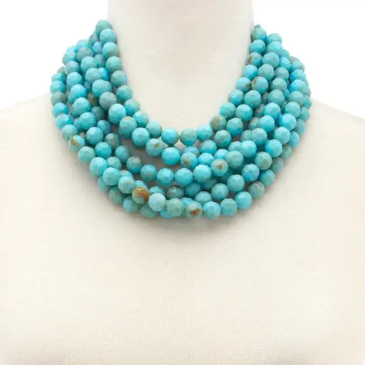 CHUNKY BEADED LAYERED NECKLACE JKN-140