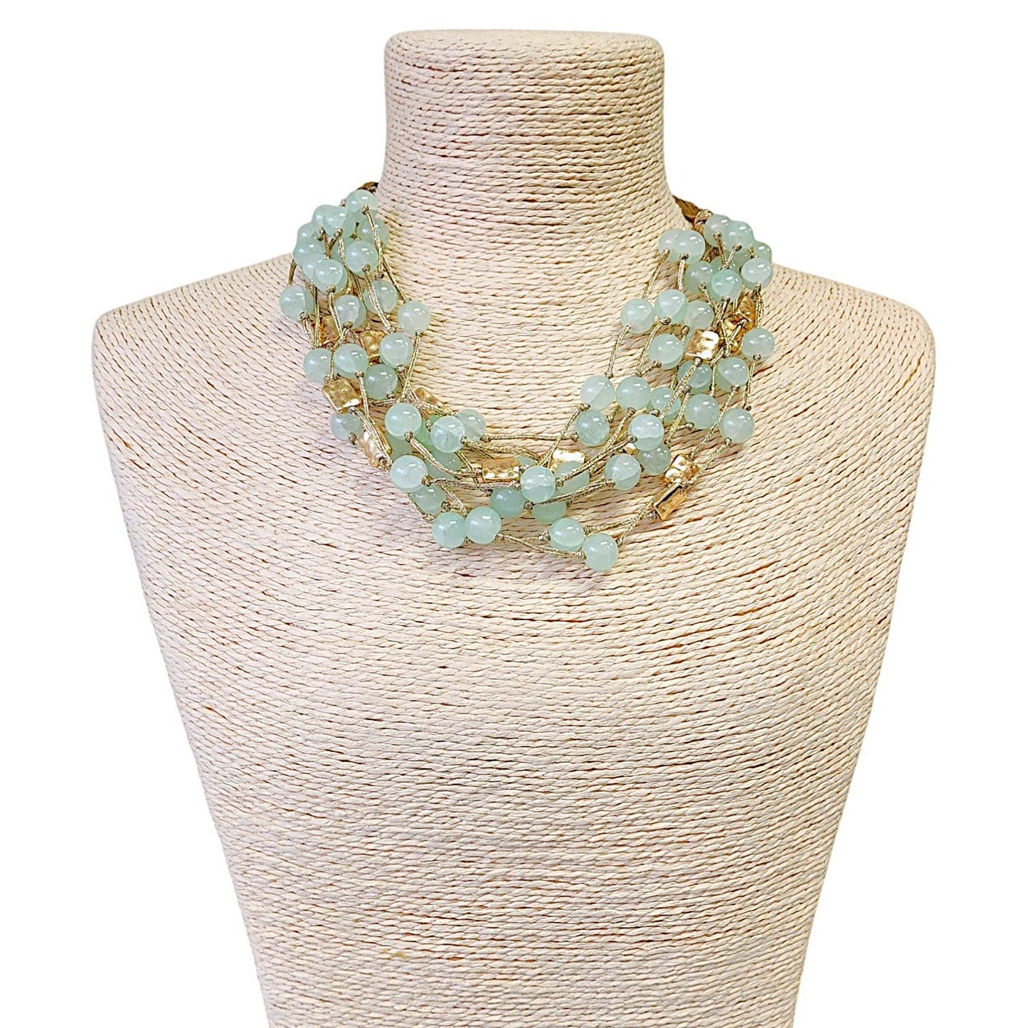 Green Necklace | Gumball Necklace | Layer | Boho | Neckmess
