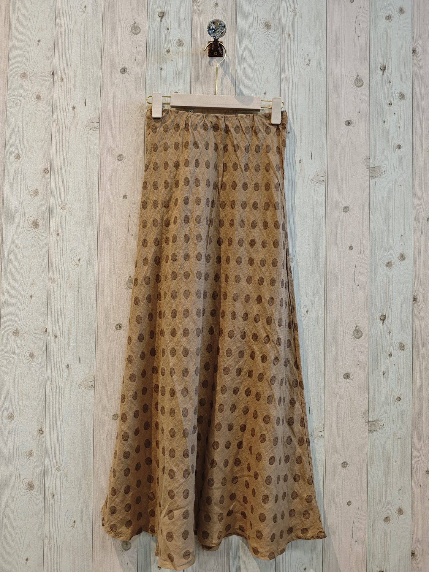 REF 13561 POLKA DOT SKIRT 100% LINEN