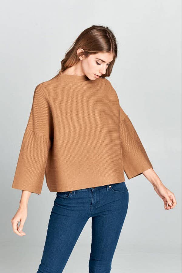 JT-5002-6 NOT YOUR CASUAL TOP CAMEL