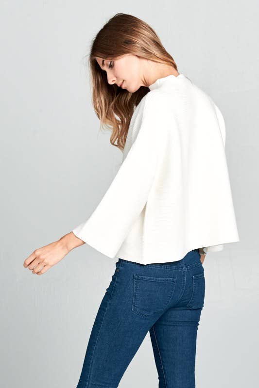 JT-5002-6 NOT YOUR CASUAL TOP IVORY