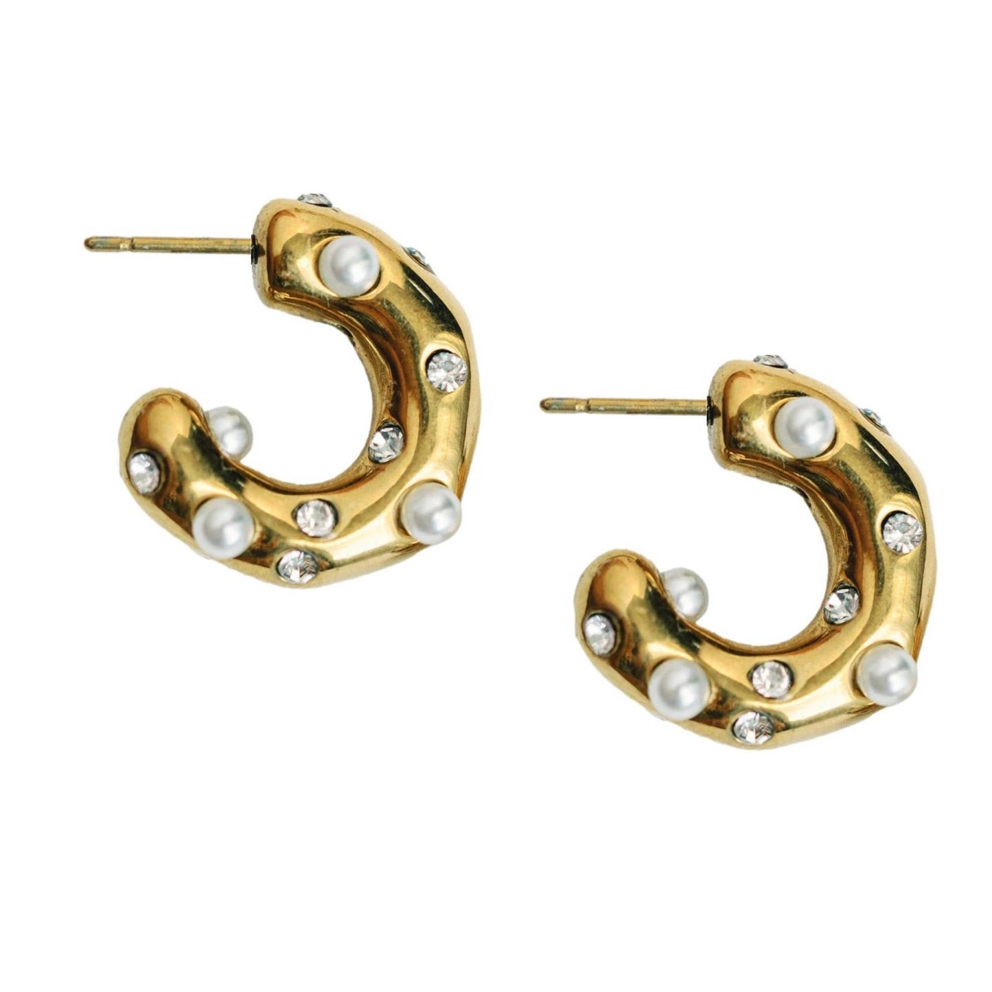 Diamond and Pearl Earrings