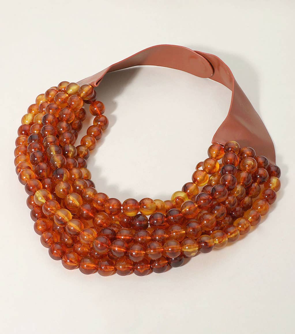*BEST* NEW BELLA CHUNKY BEADED LAYERED MAGNETIC NECKLACE