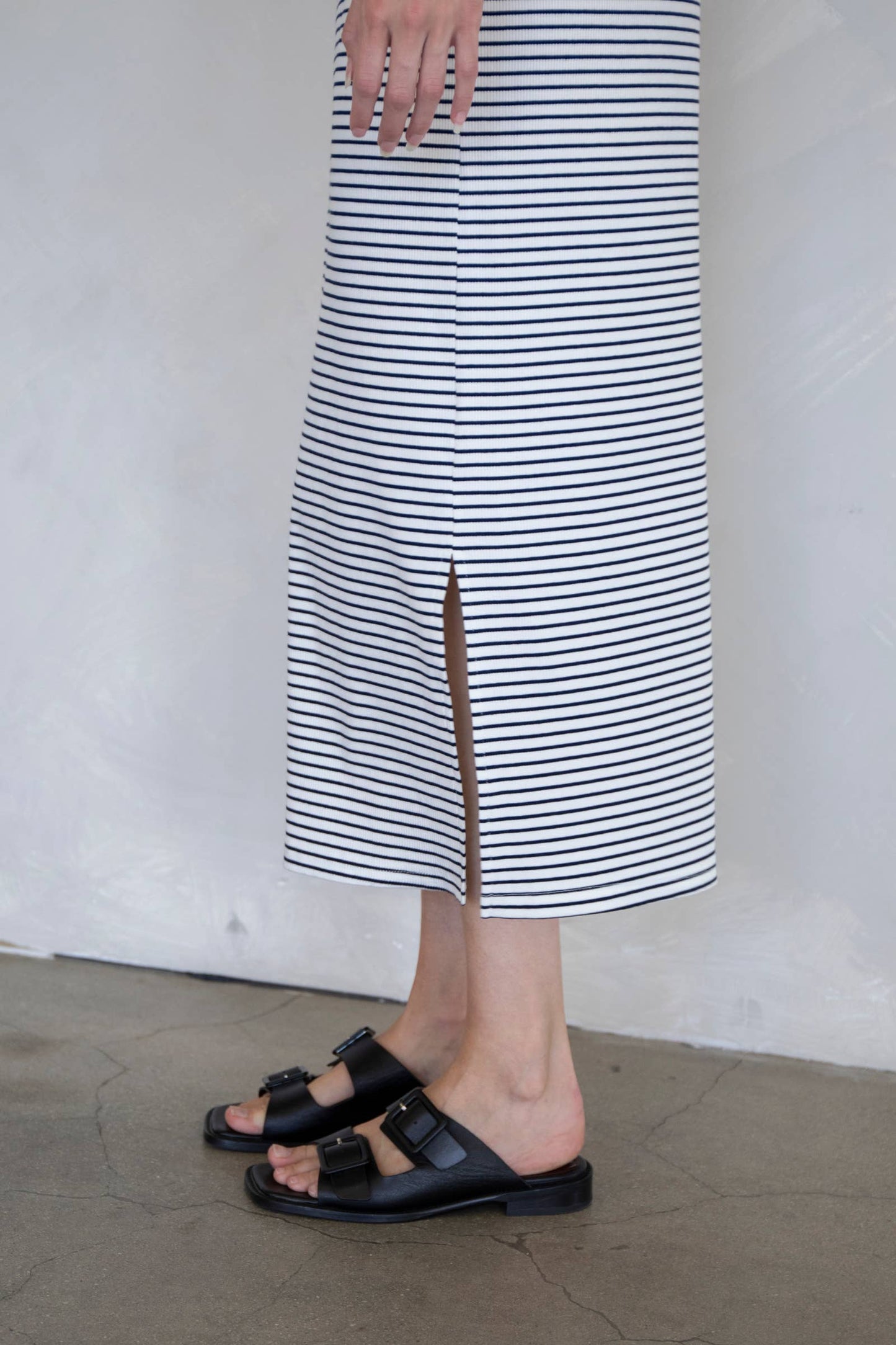 Navy Stripe Midi