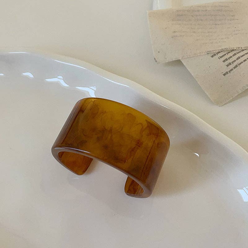 Irregular Acrylic Resin Layered Bracelets DP25B562