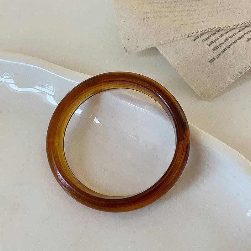 Irregular Acrylic Resin Layered Bracelets DP25B562