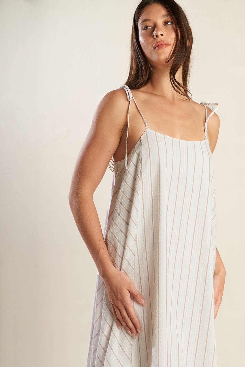 A striped woven midi dress - FD1539