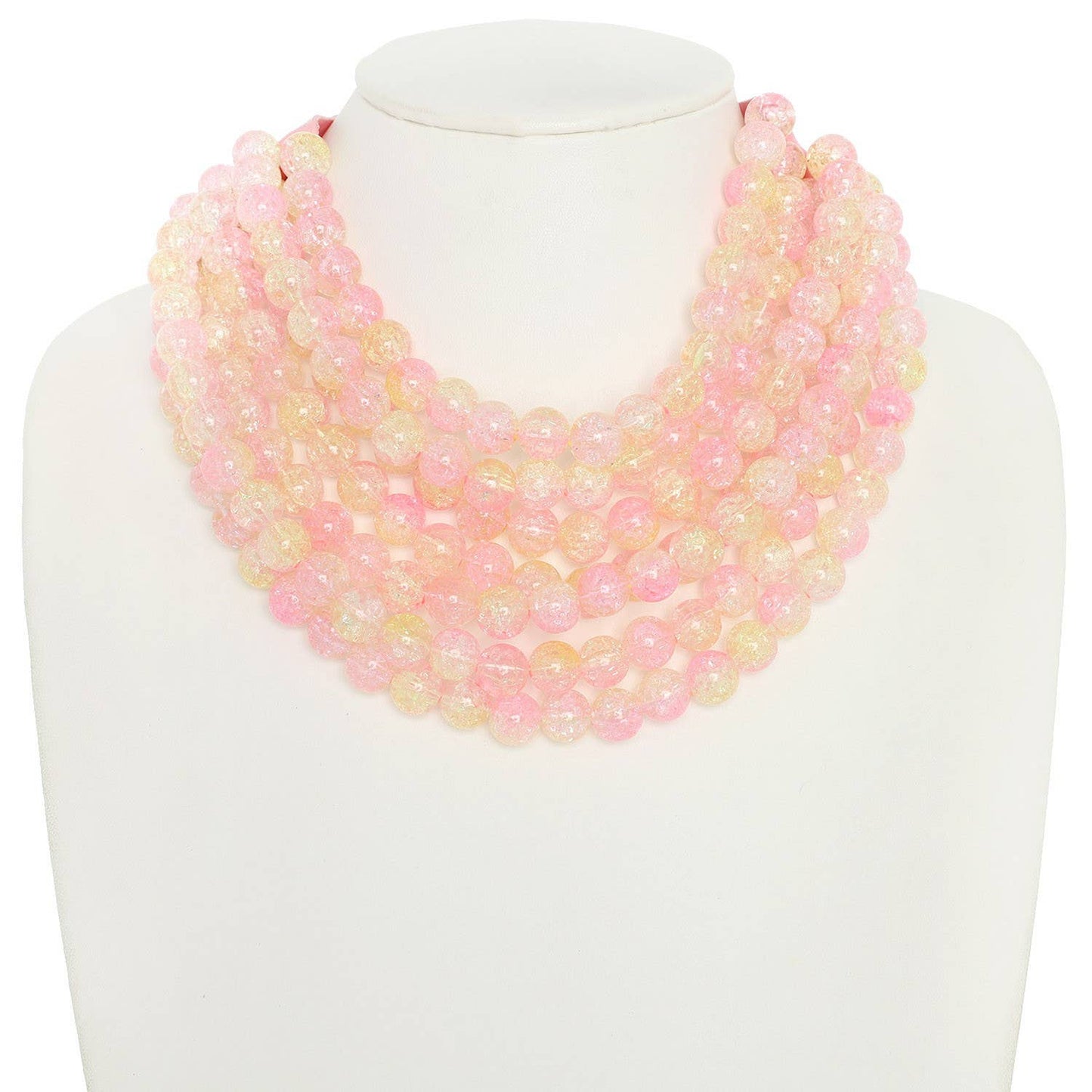BOHEMIAN LEATHER SNAP BACK BEADED NECKLACE N13058