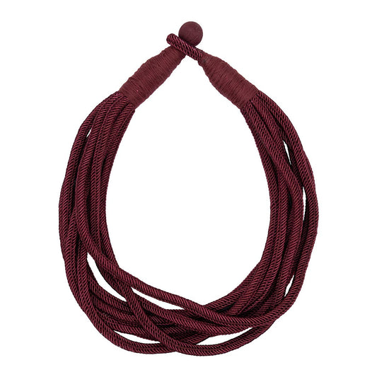 Bold Colour Cotton Rope Multi Layer Necklace