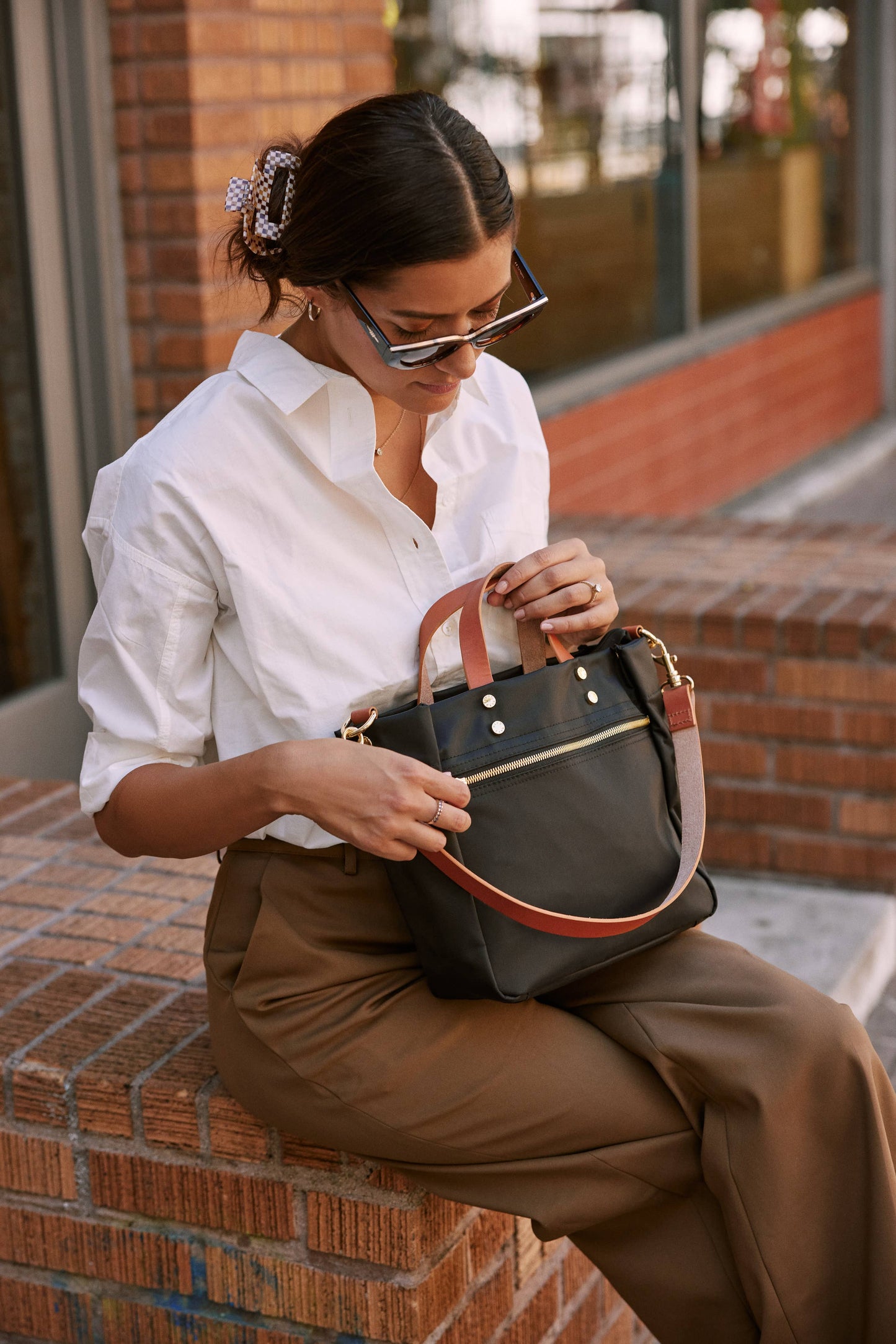 Joey Black Nylon Tote