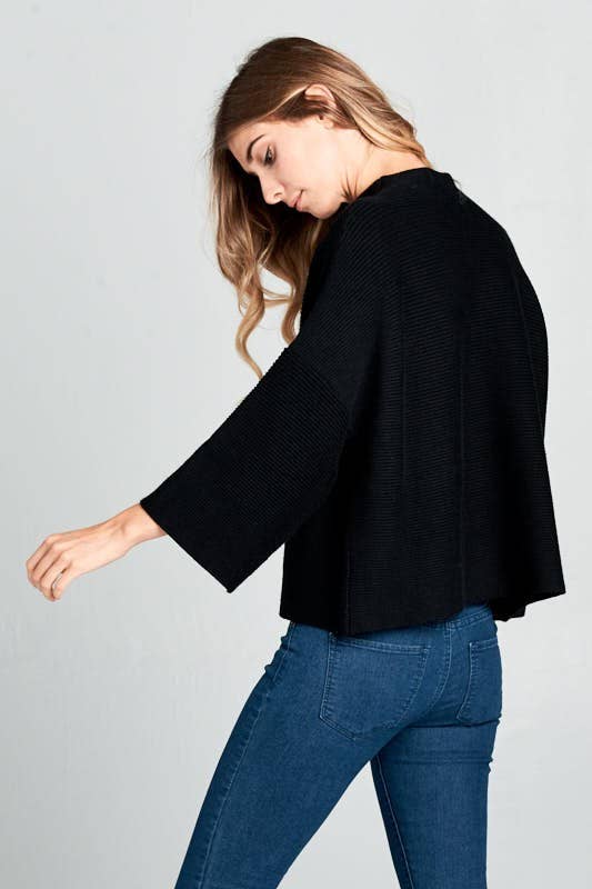 JT-5002-6 NOT YOUR CASUAL TOP BLACK