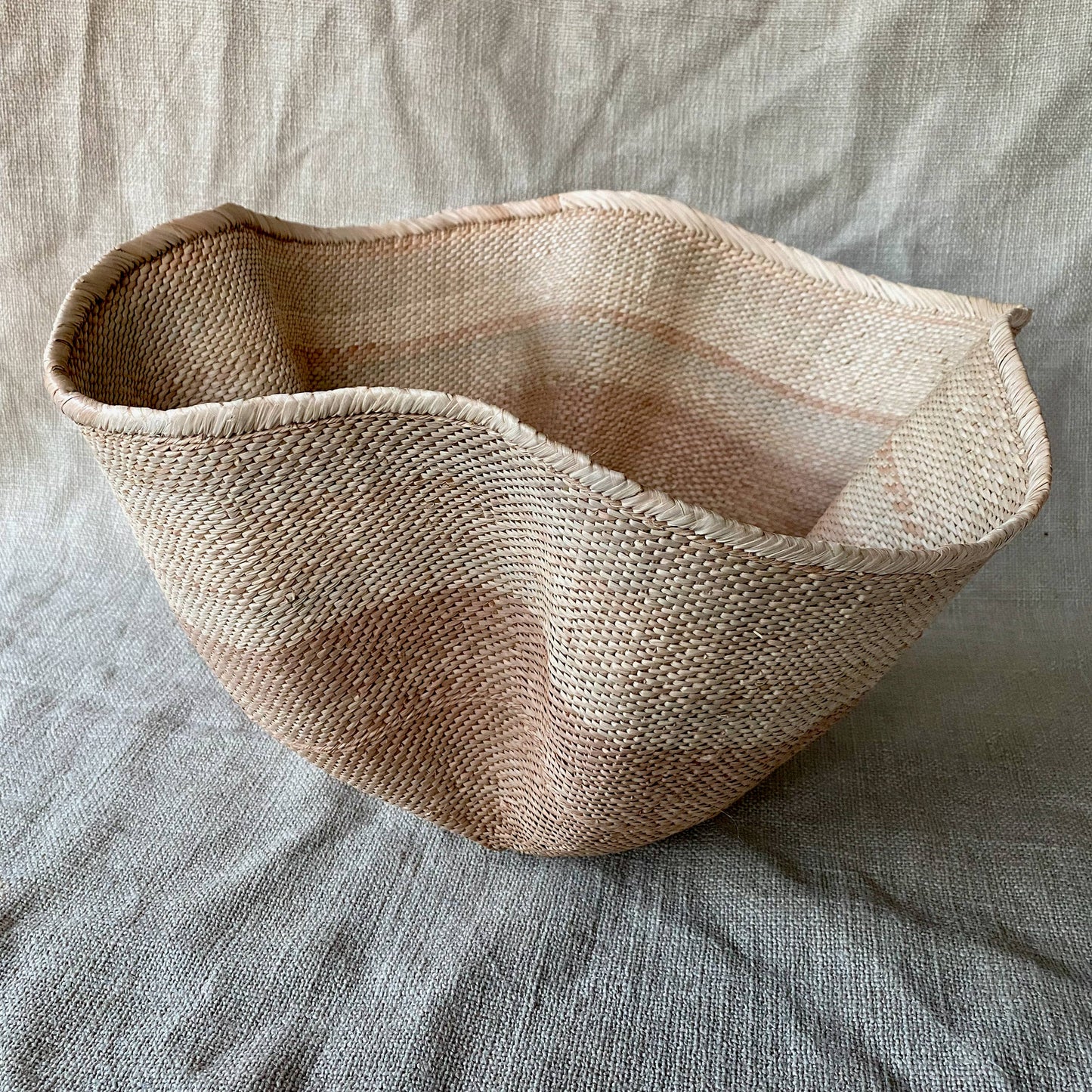 Wavy Palm Leaf Dancing Basket
