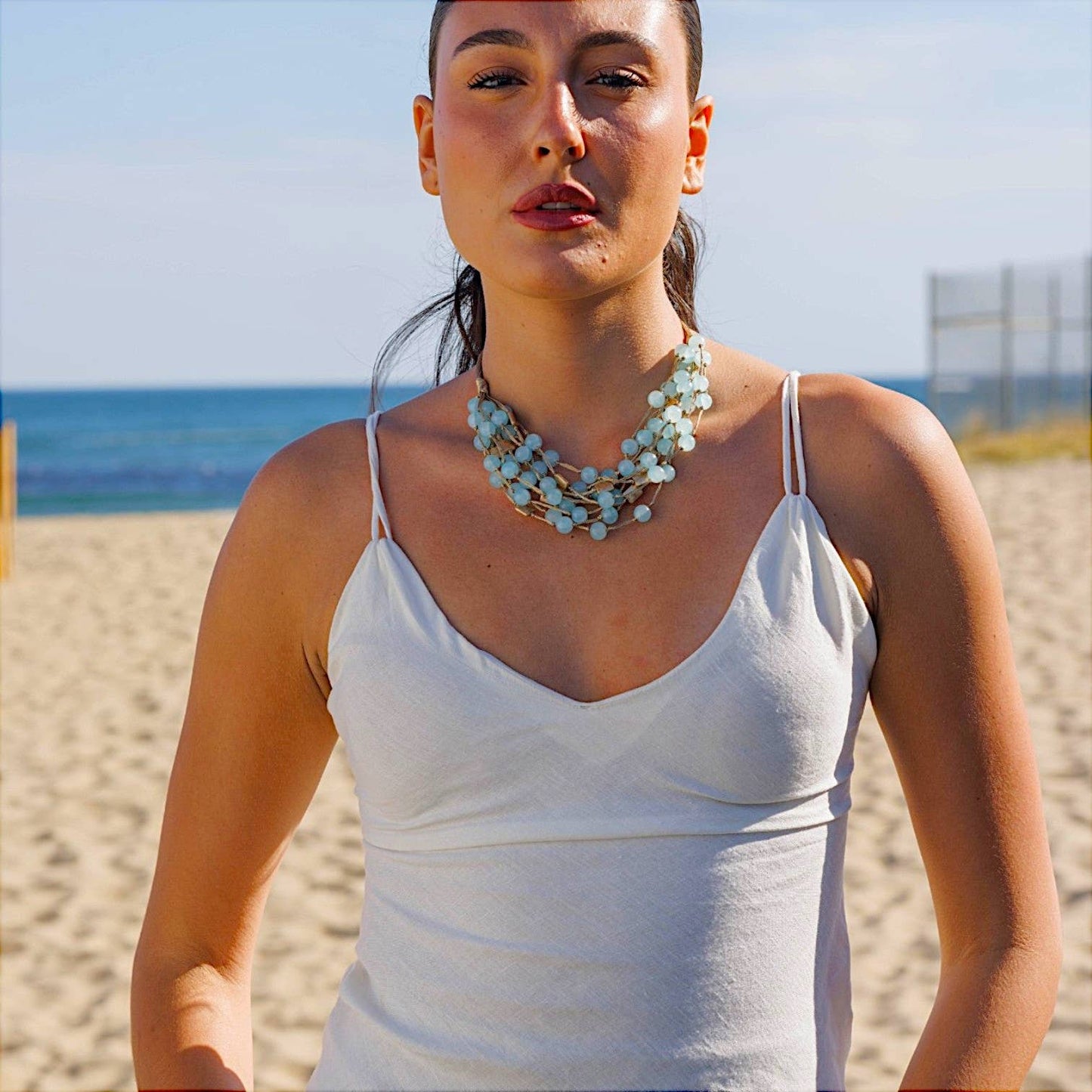 Green Necklace | Gumball Necklace | Layer | Boho | Neckmess