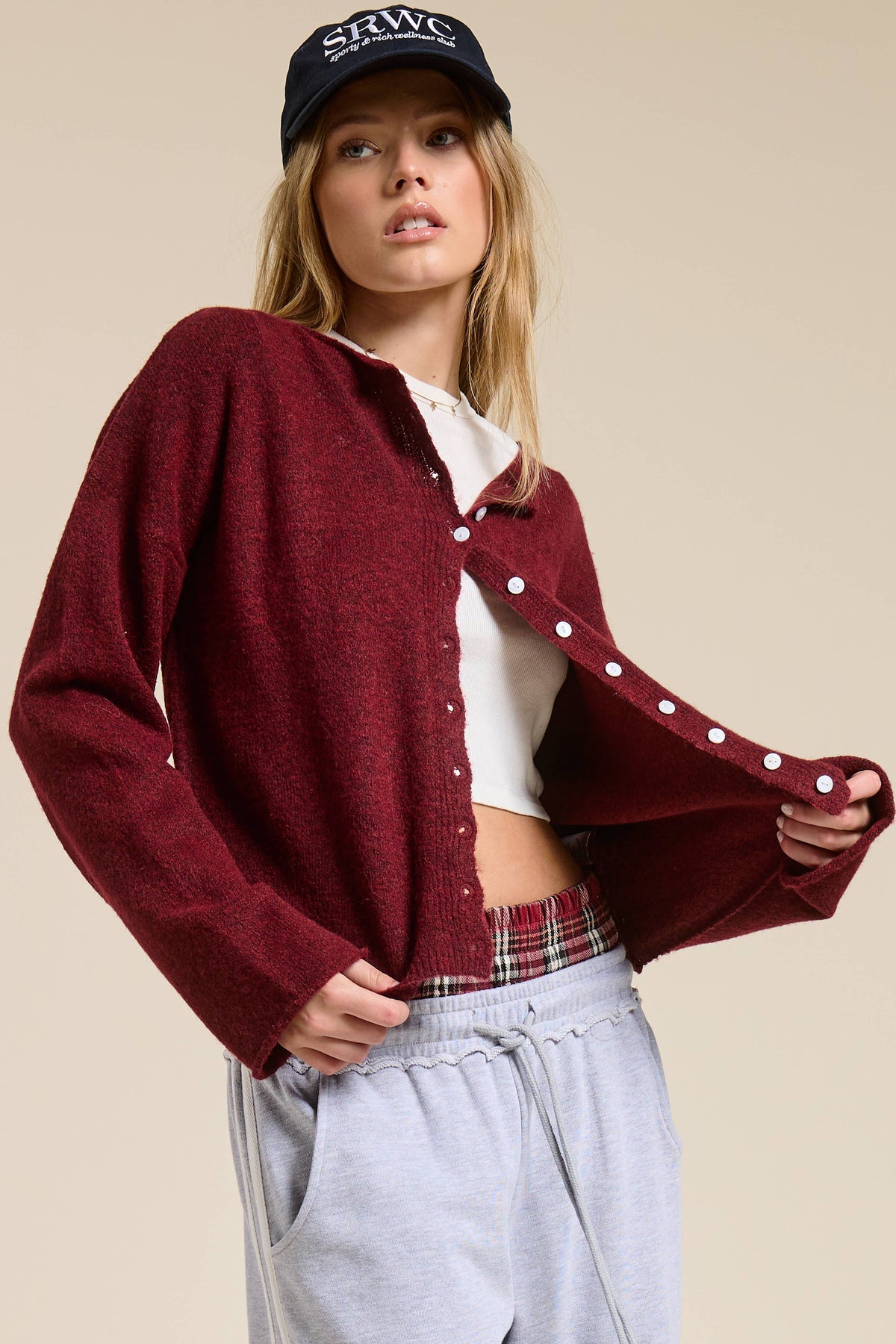 Piper Cardigan | Burgundy