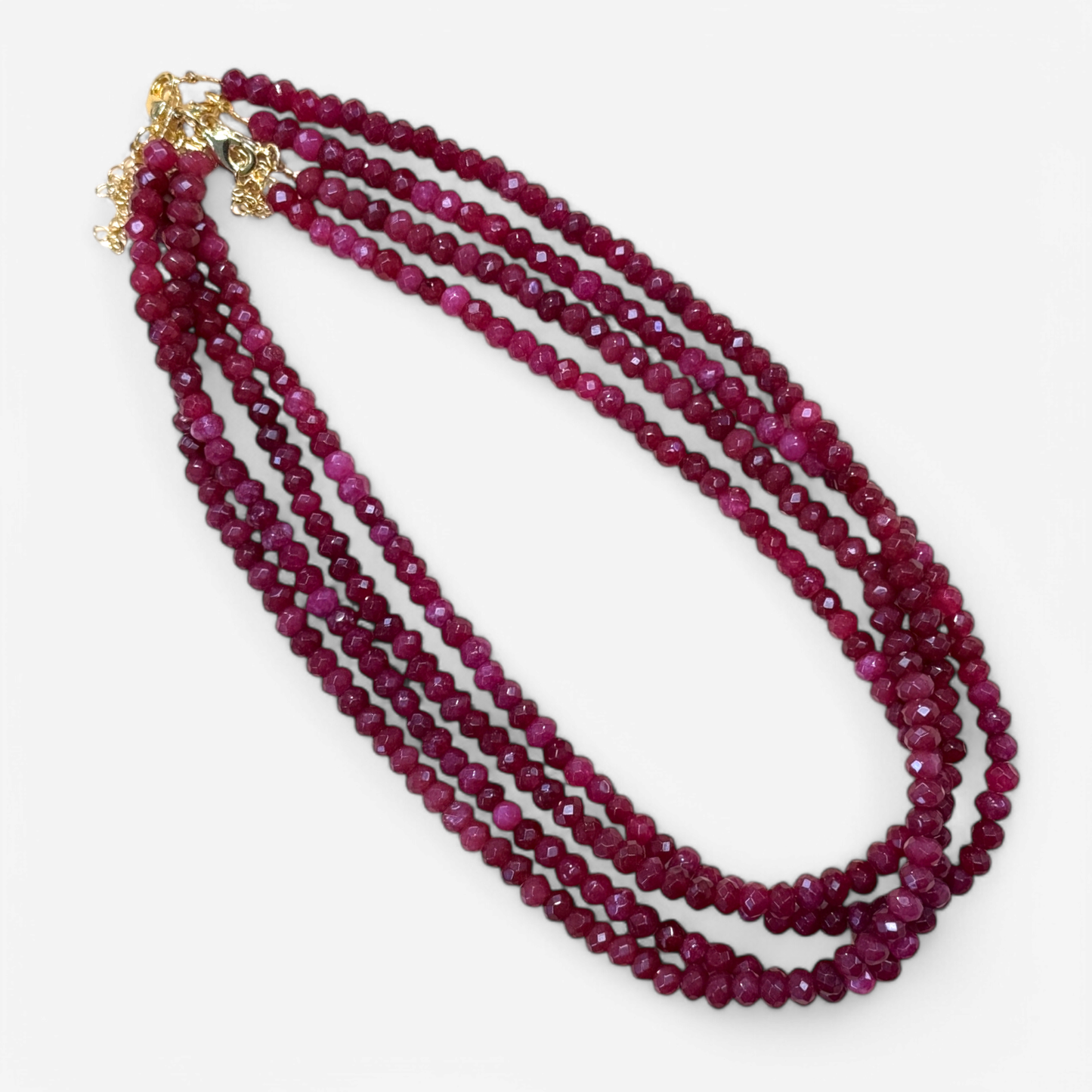 Peach Glow Bead Necklaces