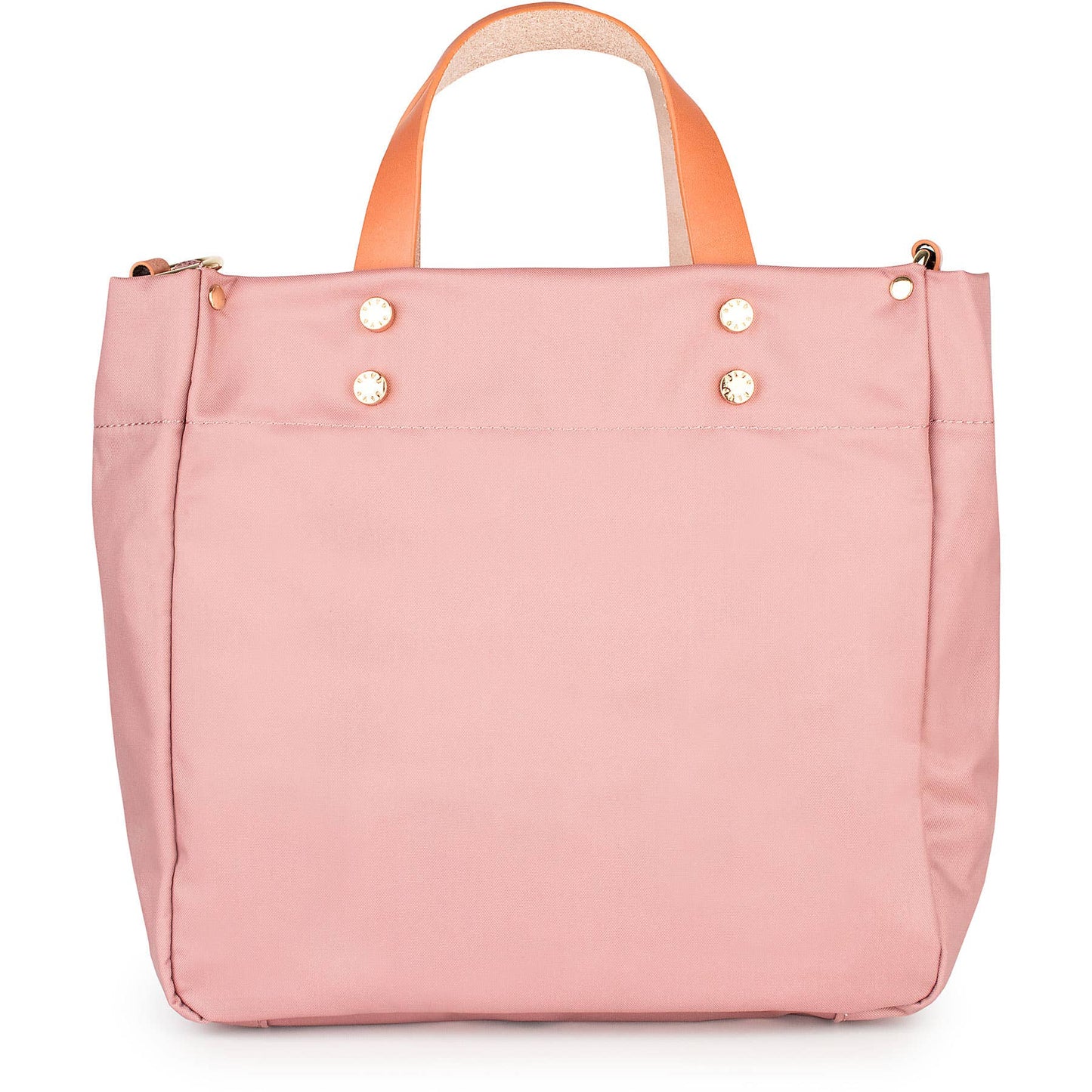 "Joey" Mauve Nylon Tote with Leather Accents