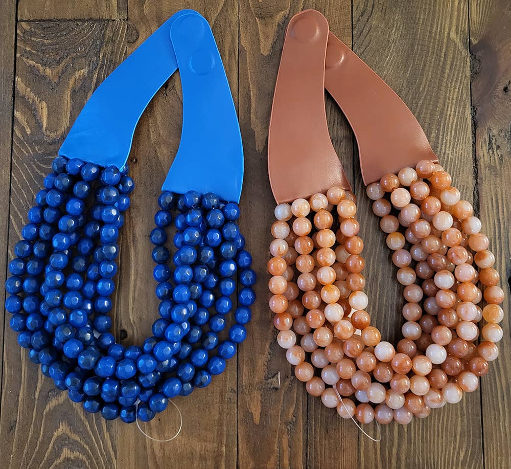 *BEST* NEW BELLA CHUNKY BEADED LAYERED MAGNETIC NECKLACE