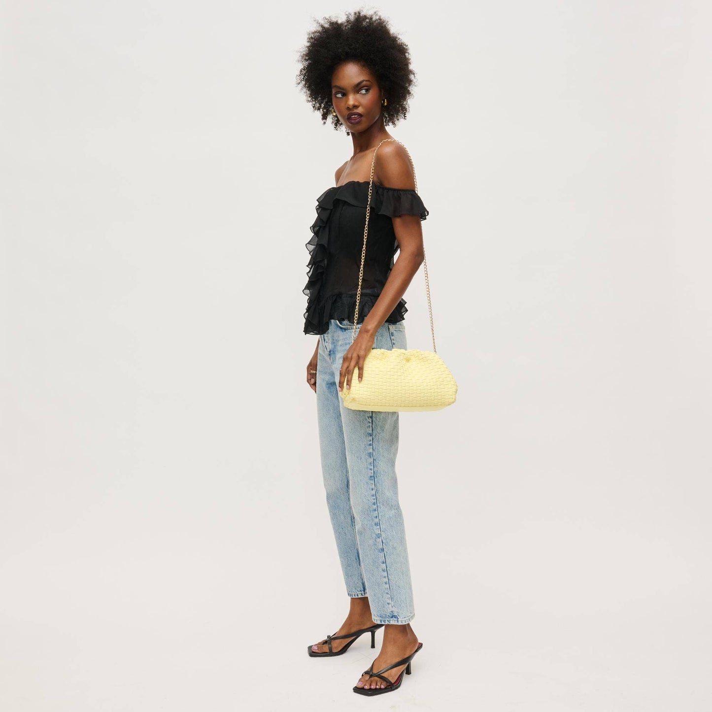 Tate Woven Frame Clutch