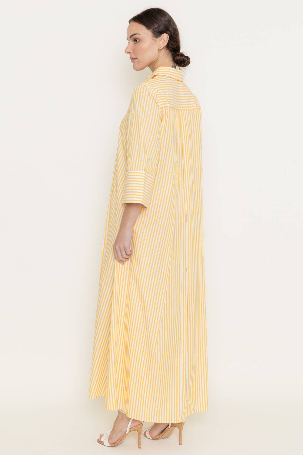 STRIPED MAXI SHIRT DRESS