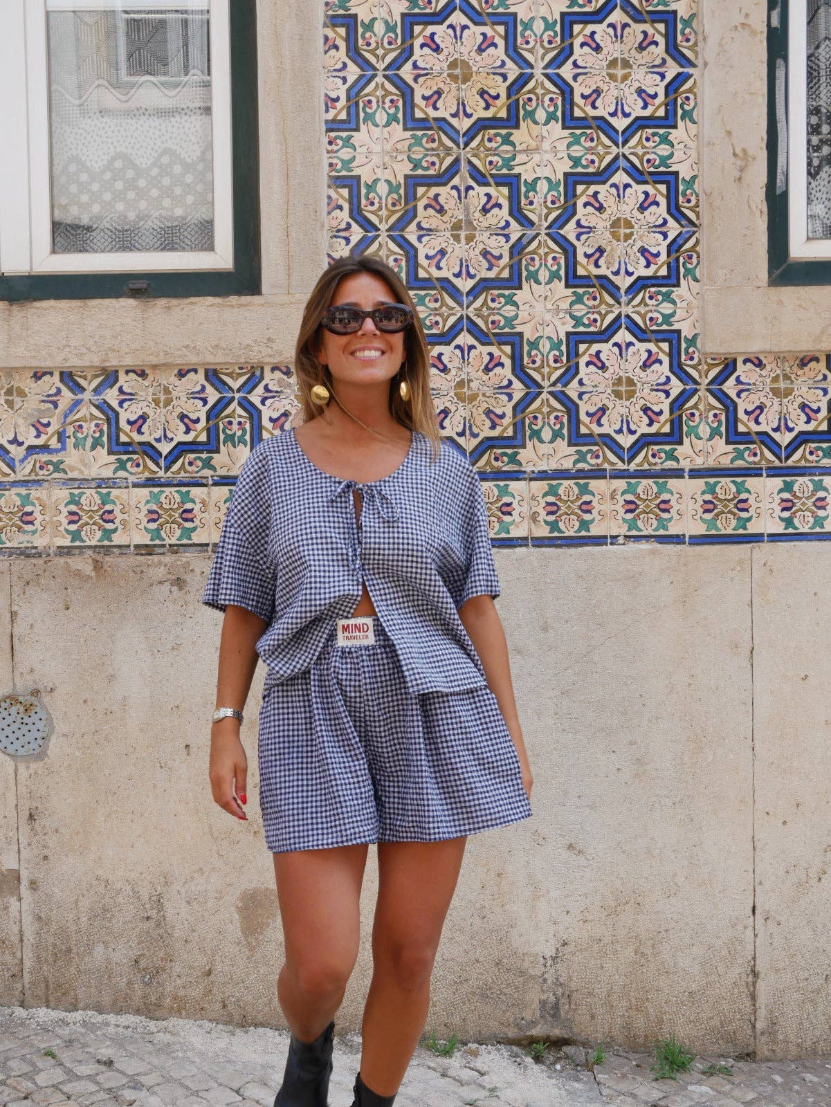 Short Maria Vichy Navy