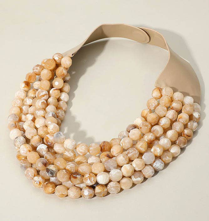 *BEST* NEW BELLA CHUNKY BEADED LAYERED MAGNETIC NECKLACE