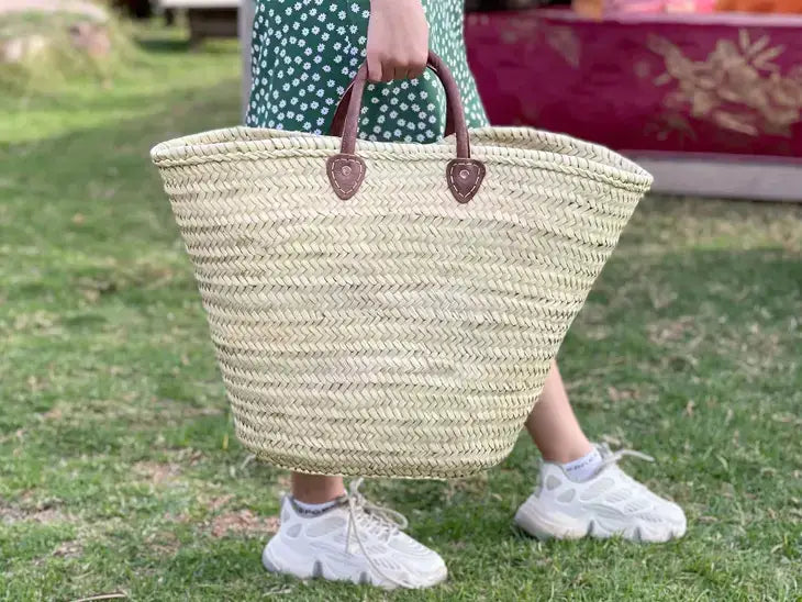 French Shopping Basket, Moroccan Basket, Straw Basket, Bags