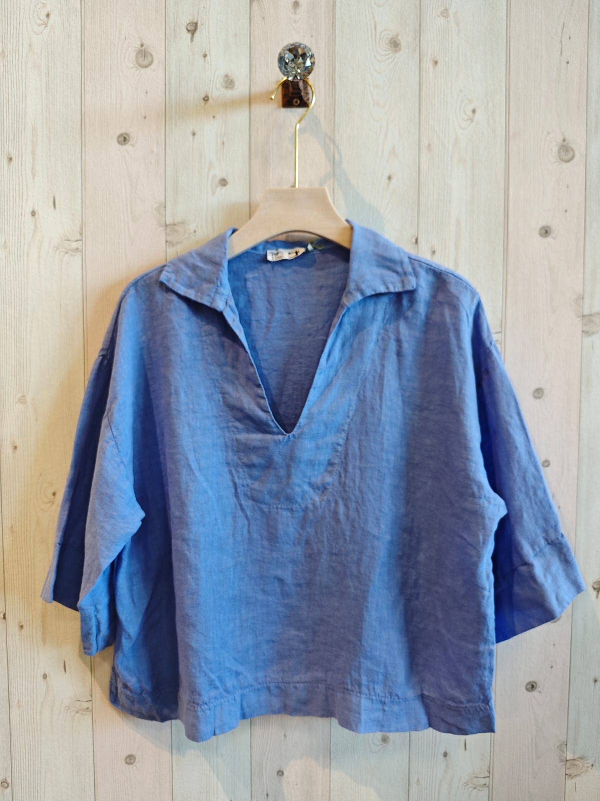 REF 12104 BLOUSE SHIRT COLLAR 100% LINEN