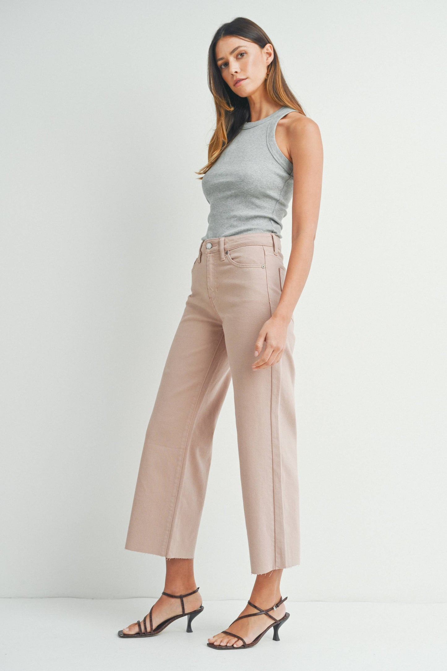 DP683 - NATURAL - Slim Wide Leg