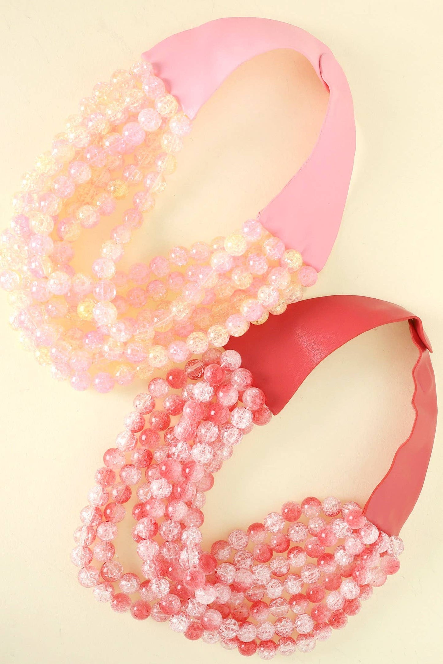 BOHEMIAN LEATHER SNAP BACK BEADED NECKLACE N13058