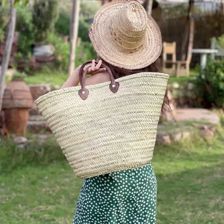 French Shopping Basket, Moroccan Basket, Straw Basket, Bags
