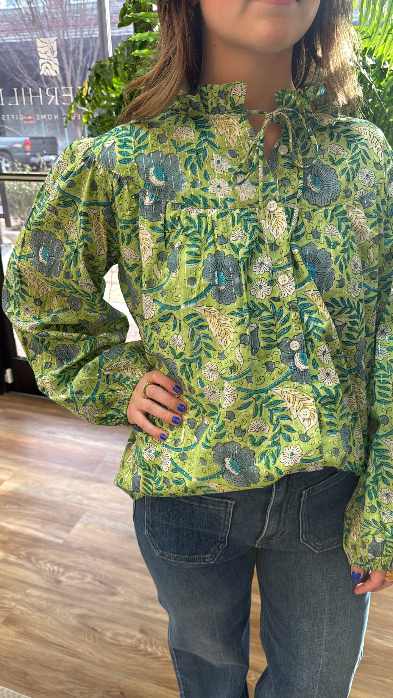 Kira Button Top