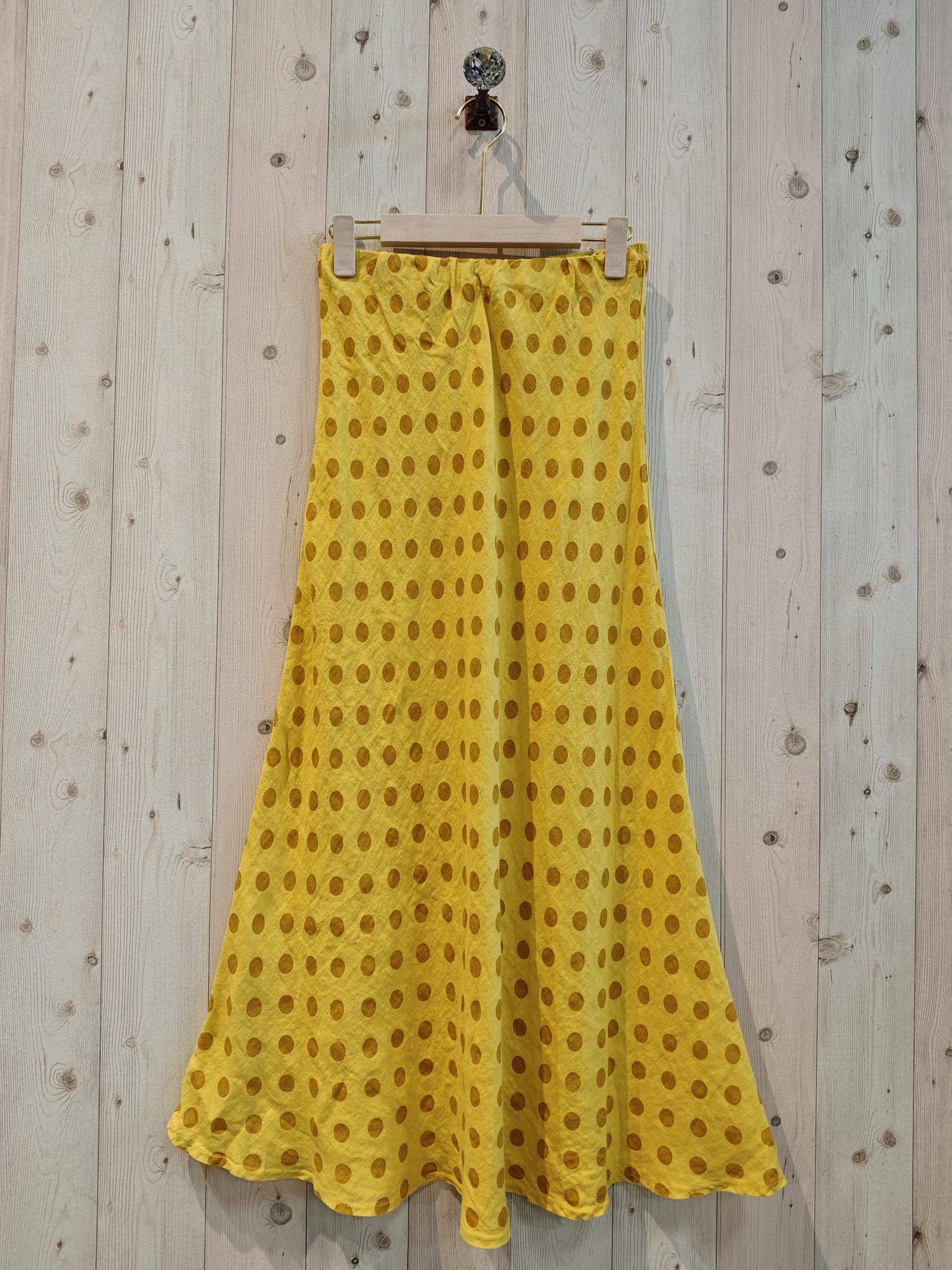 REF 13561 POLKA DOT SKIRT 100% LINEN