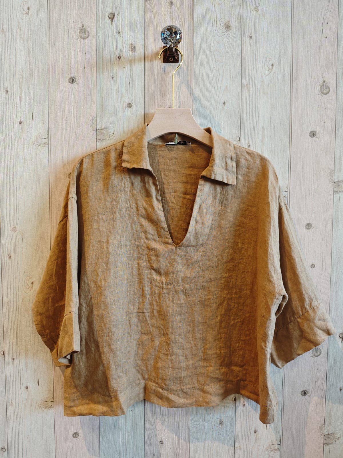 REF 12104 BLOUSE SHIRT COLLAR 100% LINEN