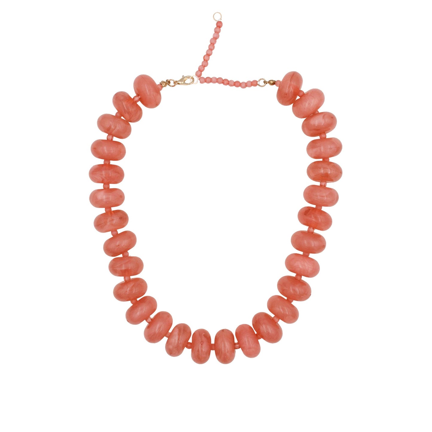 GEMMA Chunky Beaded Necklace - Pink