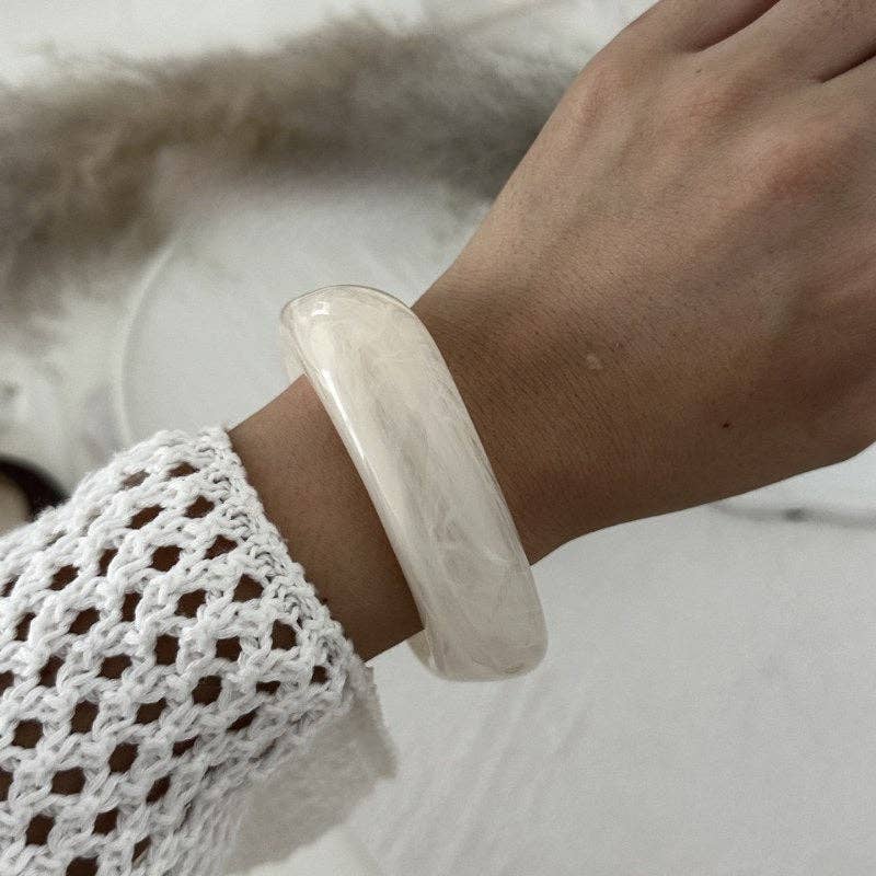 Irregular Acrylic Resin Bangle Bracelets DP25B583