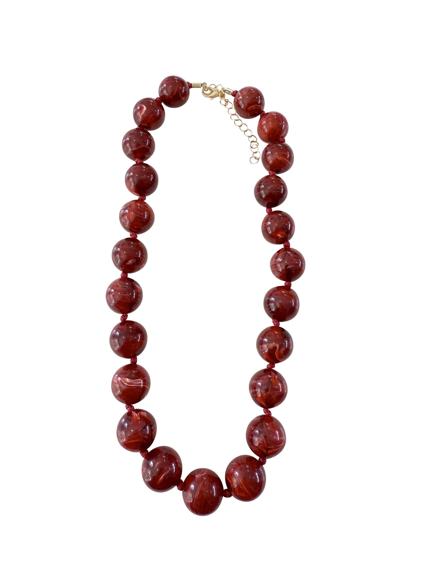 Mabry Beaded Necklace | Maroon