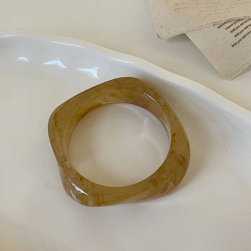 Irregular Acrylic Resin Layered Bracelets DP25B562