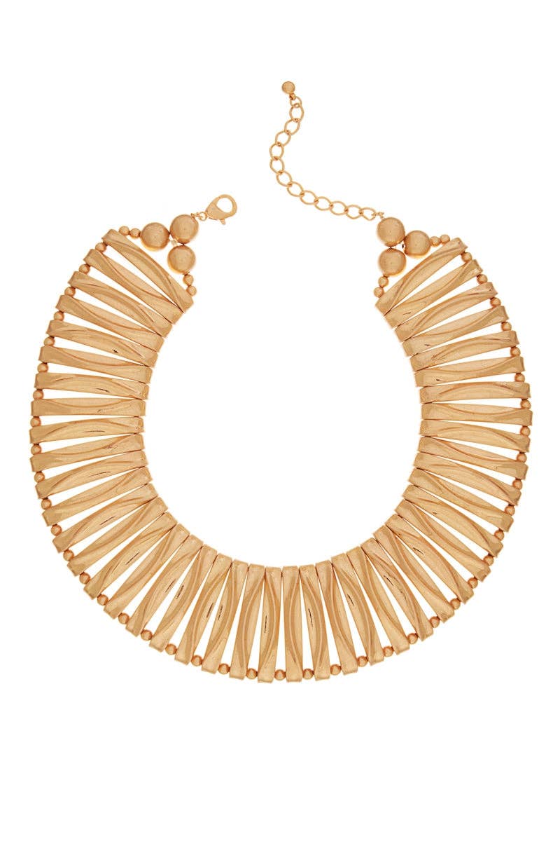 Vintage Metal Domed Shaped Ccb Short Necklace