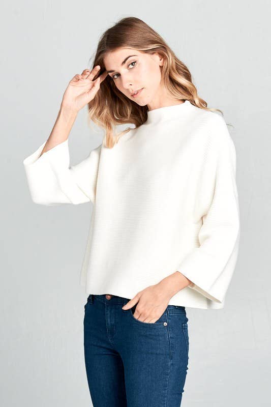 JT-5002-6 NOT YOUR CASUAL TOP IVORY