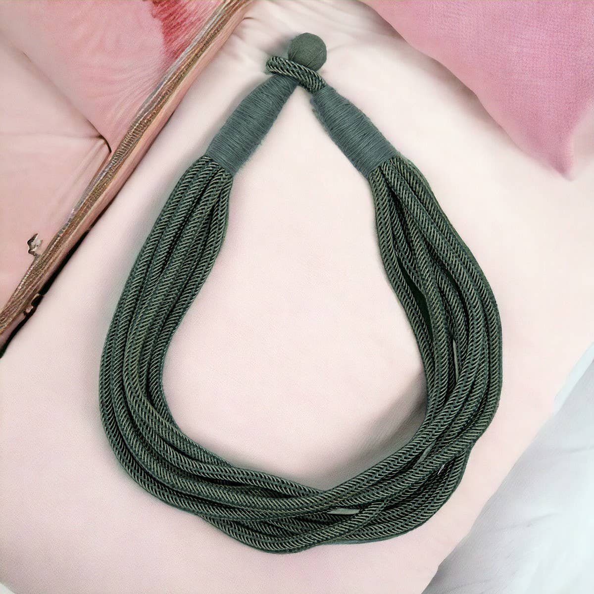 Bold Colour Cotton Rope Multi Layer Necklace