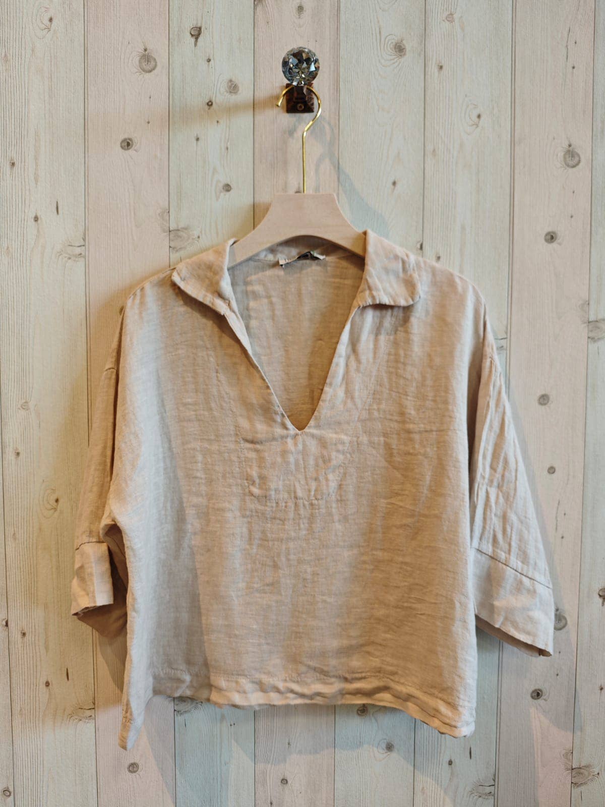 REF 12104 BLOUSE SHIRT COLLAR 100% LINEN