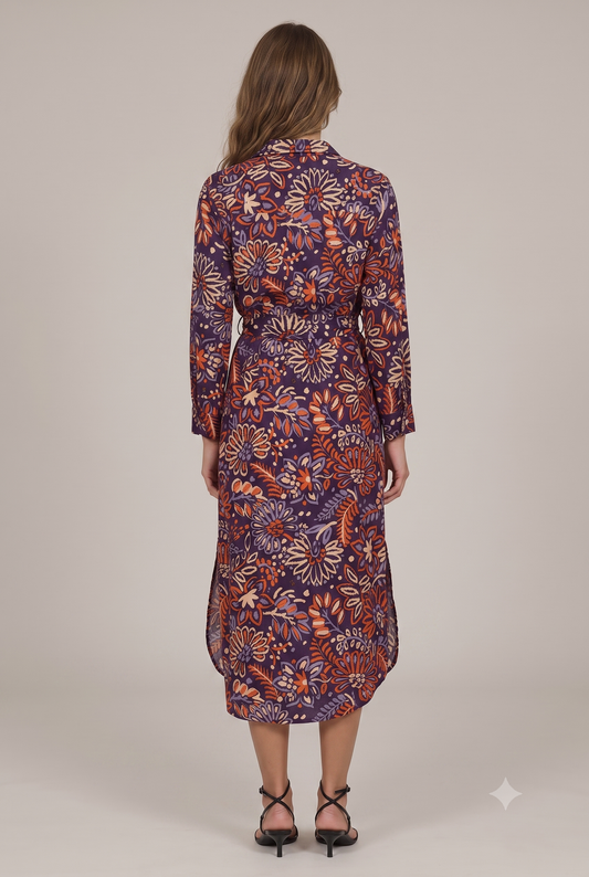 Twilight Belted Midi Dress
