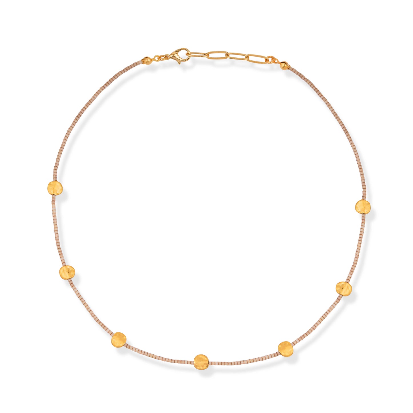 ON TREND | MIYUKI GOLD DISC NECKLACE