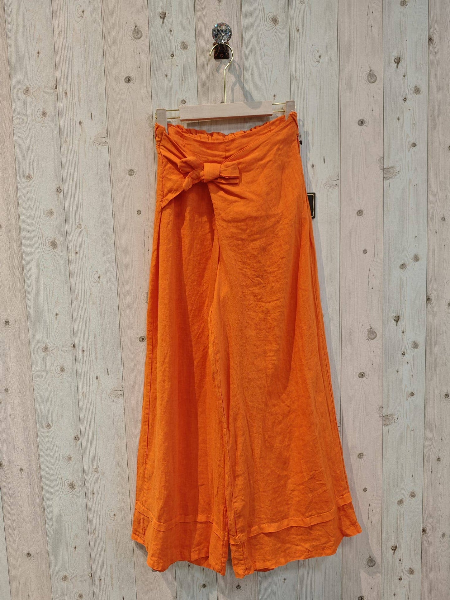 REF 30188 TROUSERS WITH LINEN TIE 100%