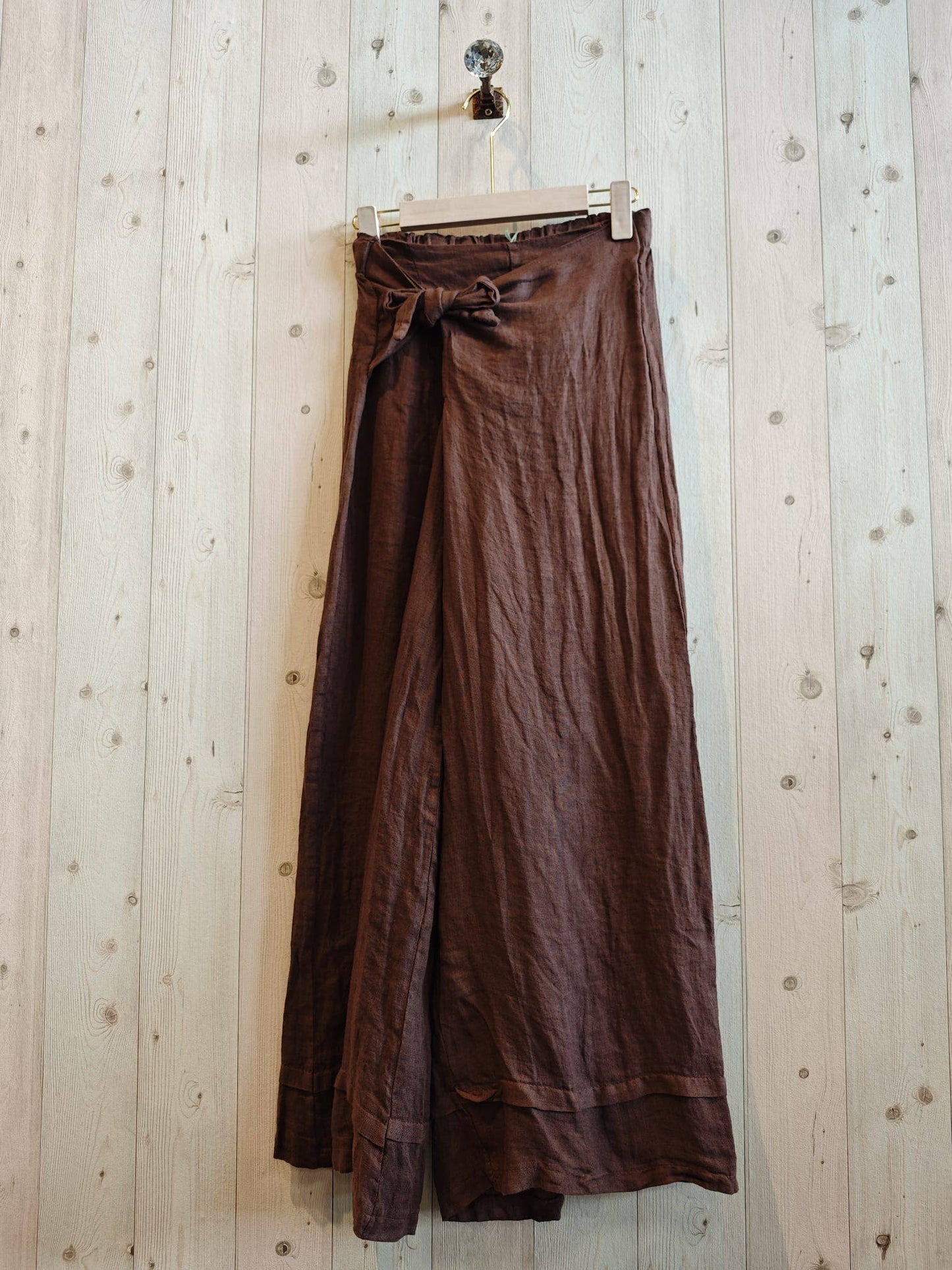 REF 30188 TROUSERS WITH LINEN TIE 100%