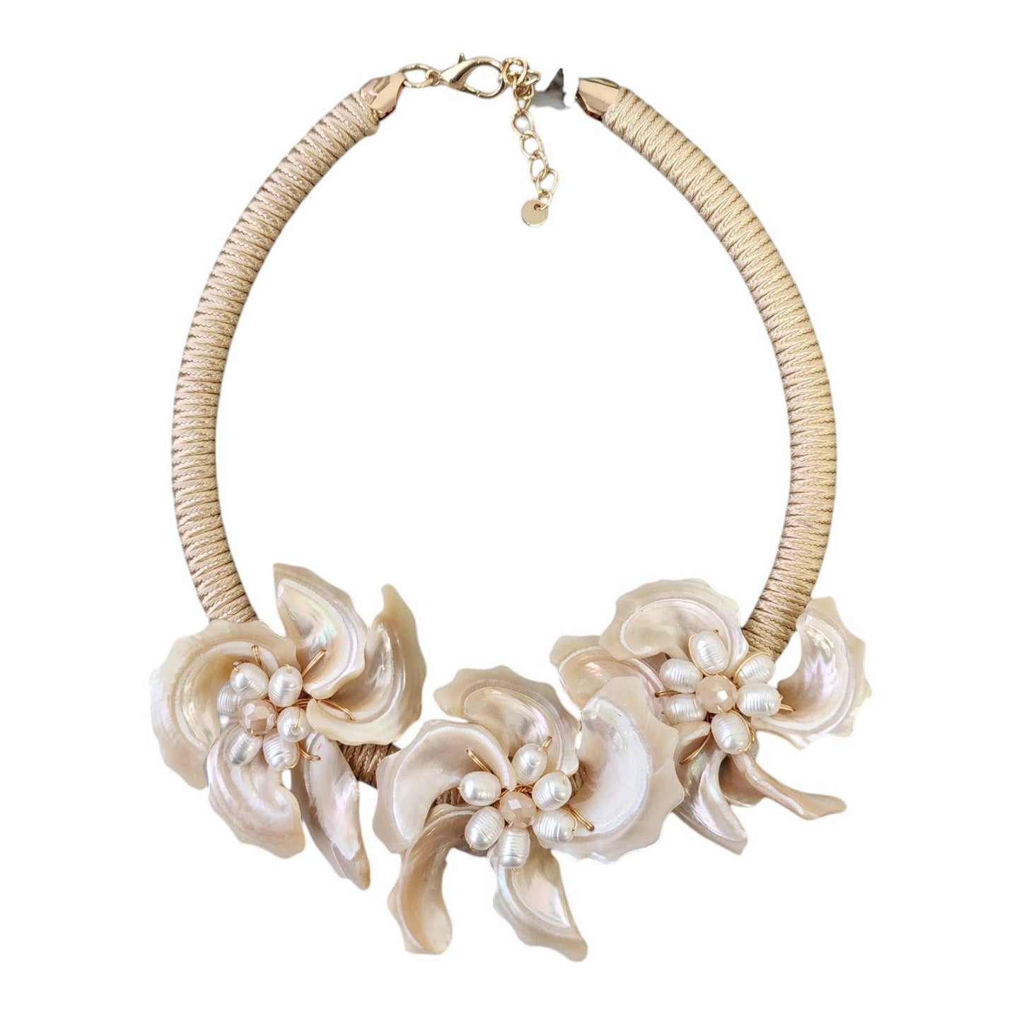 Seashell Necklace | Mocha Mousse | Floral | Beach | Boho |