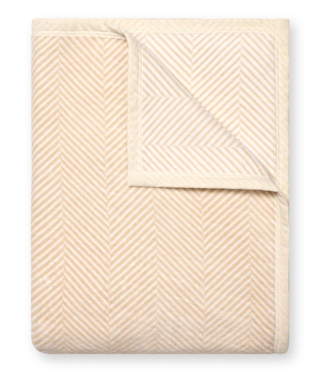 Harborview Herringbone Blanket | Cream