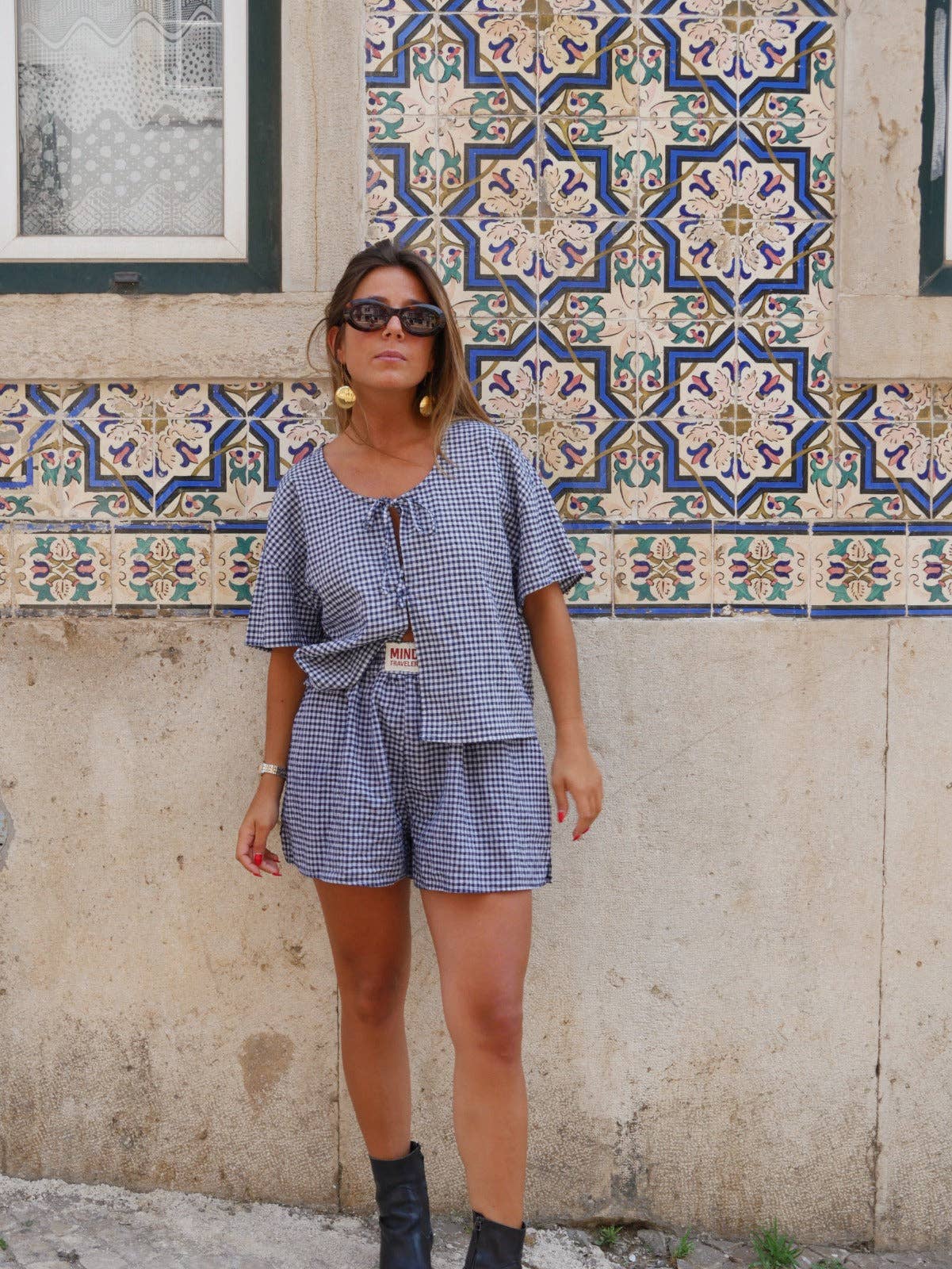 Short Maria Vichy Navy