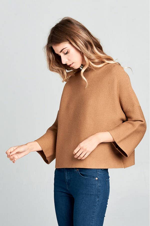 JT-5002-6 NOT YOUR CASUAL TOP CAMEL